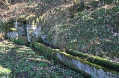 Abreuvoir en pierre taillé dans la masse